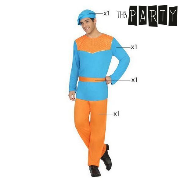 Déguisement pour adultes botte de foin bleu (4 pièces)