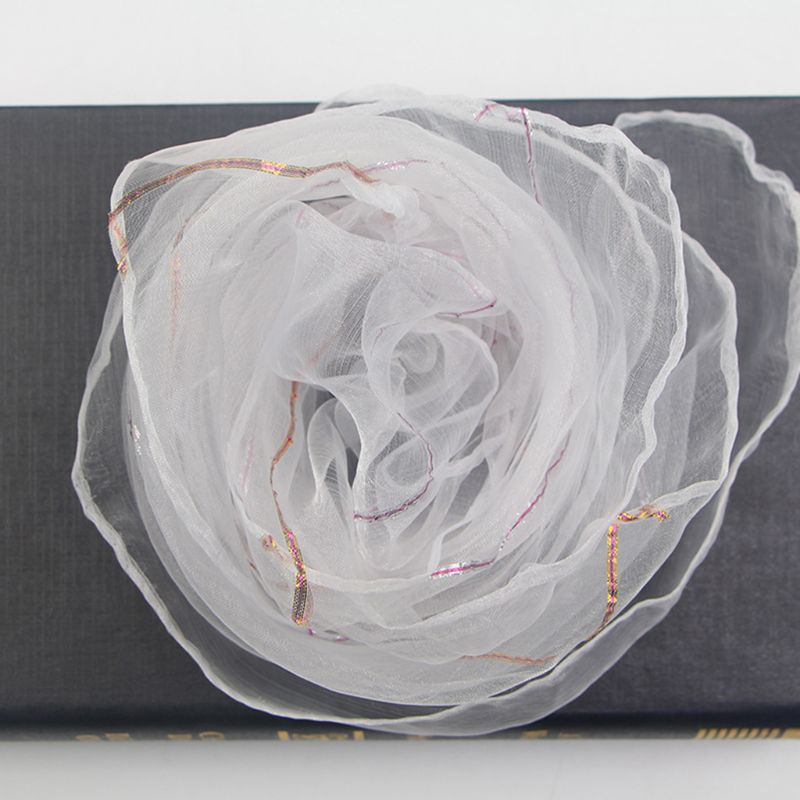 Children Kids Kindergarten Performance Dance Scarves Bright Candy Color Gold Wire Juggling Movement Square Scarf Kerchief Props: 6