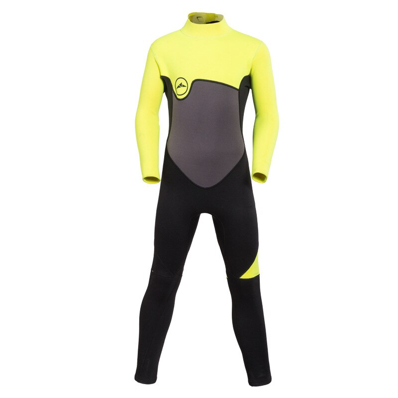 2mm Rubber And Nylon Material Children's Swimming Diving Surfing Suits Quick Dry Sun Protection Fitting One-piece Suit: Yellow / S