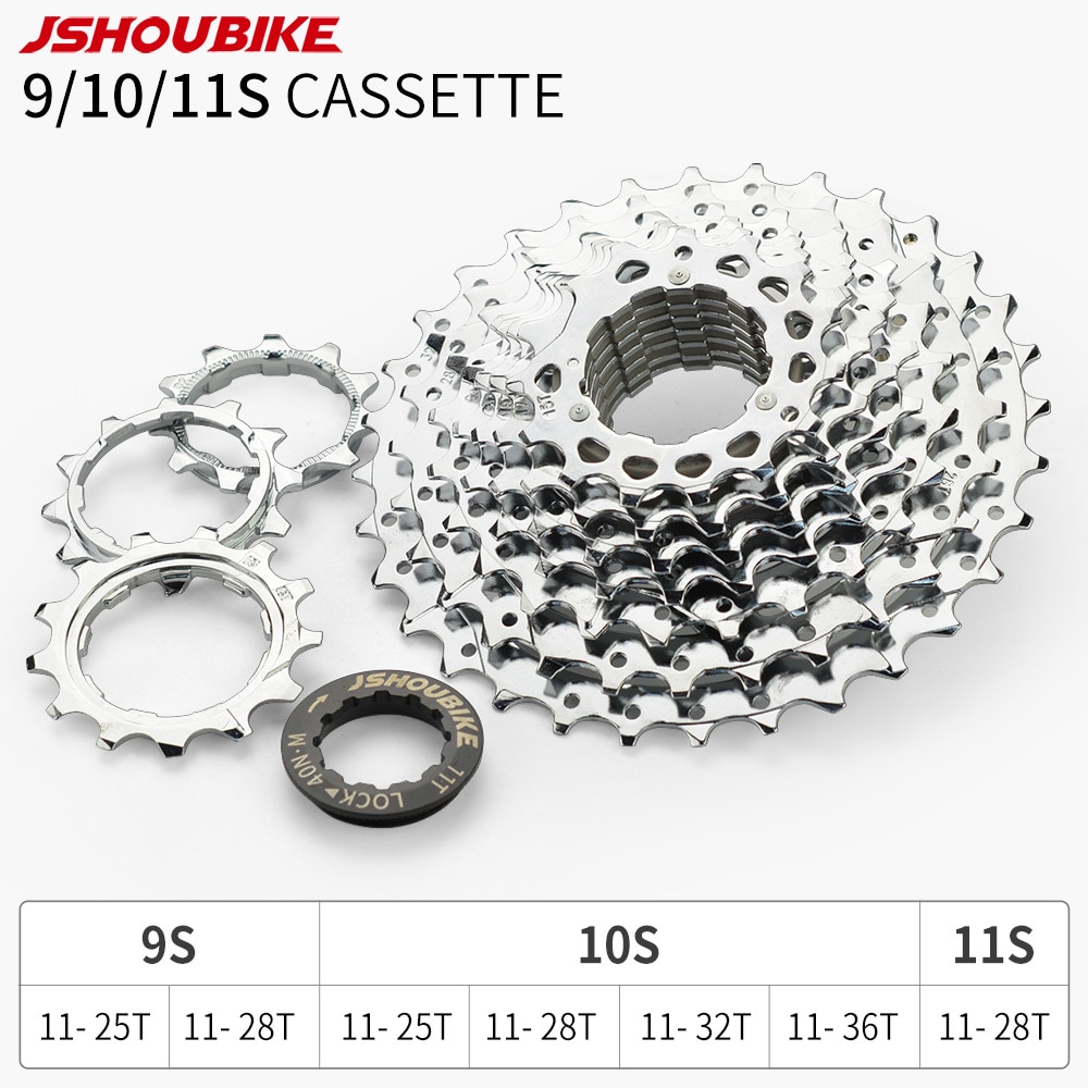 Jshou fietscassette 11v 9 10 11 speed fiets tandwiel onderdelen accessoires 11t 23t 25t 32t 36t voor mountainbike racefiets mtb