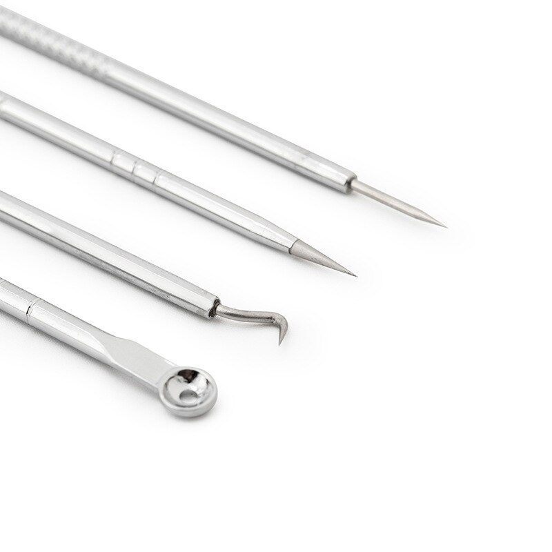 Nettoyant pour pores du visage point noir comédon acné bouton outil de dissolvant de points noirs cuillère à épiler pour les aiguilles d'outils de soins de la peau du visage XC