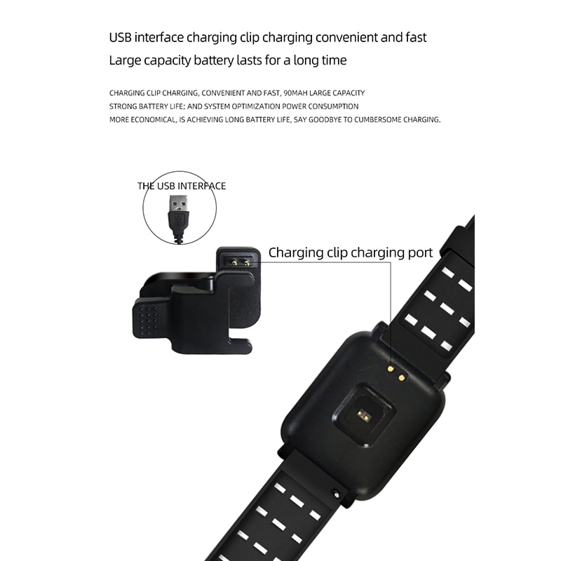 A6 fitnessband smart klocka smart band armband smartband bond touch sport puls blodtryck hälsa armband smartwatch
