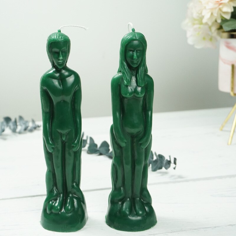 De DIY forma humana cuerpo vela moldes forma para velas magia hombre mujer moldes Diy molde de goma para molde para pastel de decoración