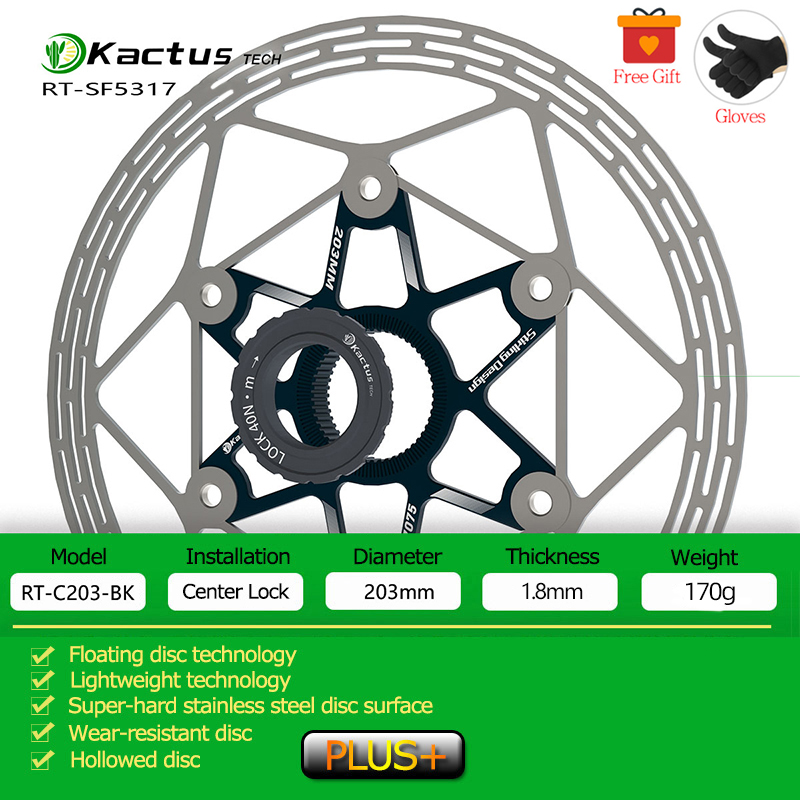 KACTUS Rotore del freno a discoteca per bicicletta ultraleggero 140/160mm Blocco centrale Addensare AL7505 Freno a galleggiante a discoteca a raffreddamento rapido per bici da strada MTB EBike