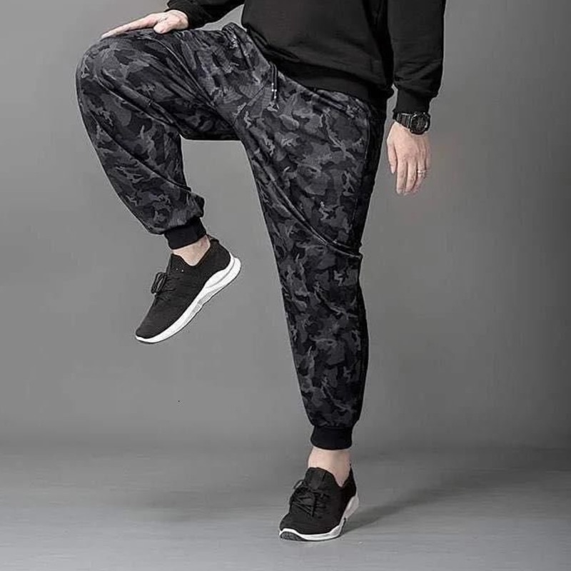 Casual joggers mænd joggingbukser bukser herre tynd is silke hurtigtørrende bukser trend leggings slim fit fitness tøj