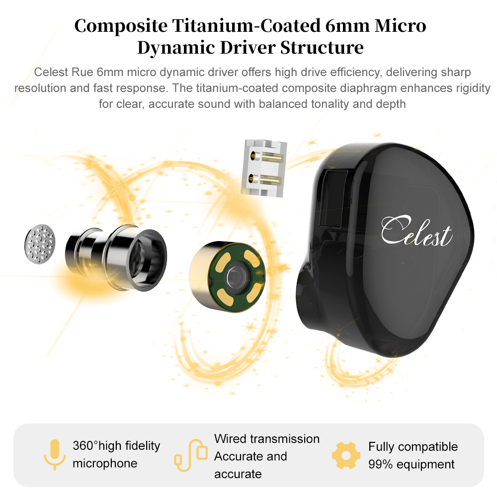 Kinera Celest Rue dans l'oreille écouteurs dynamique filaire casque de jeu avec Microphone câble casque Hifi IEMs sport écouteurs