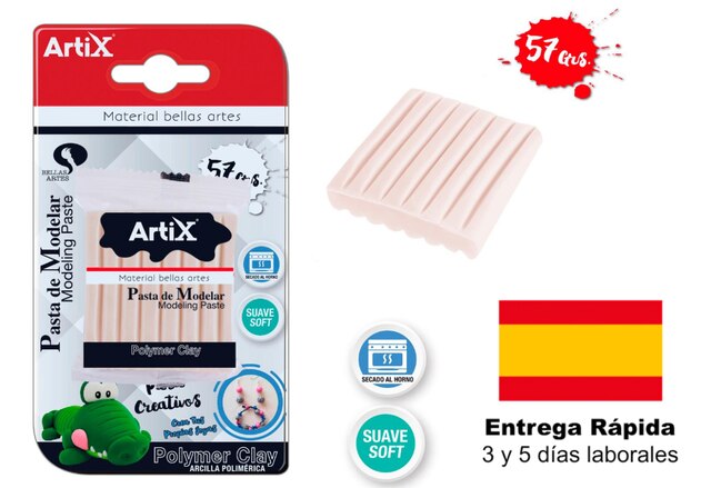 Polyclay Fimo 57g multicolor arcilla para moldear pasta de moldear cerámica bellas artes manualidades: carne