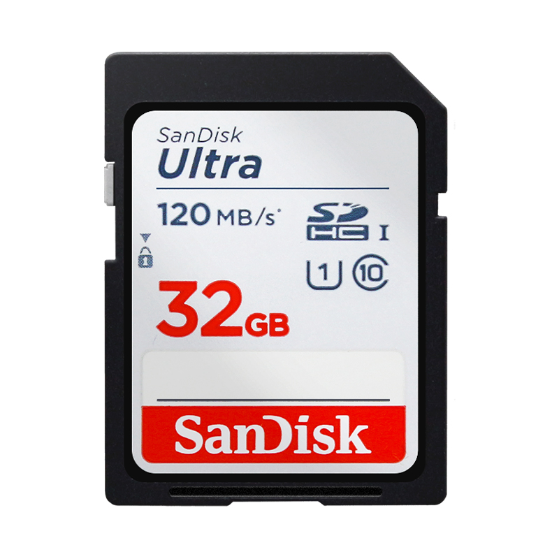 Oryginalna karta pamięci sd sandisk ultra uhs-i 32gb 64gb 128gb 256gb 512gb full hd do aparatu max 150mb/ s