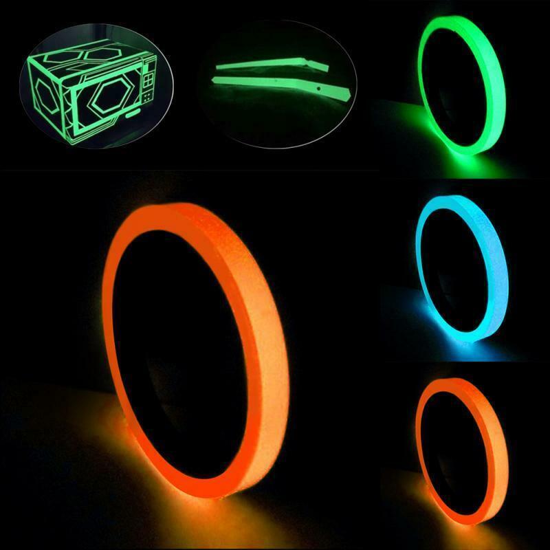 FAROOT – ruban adhésif Fluorescent lumineux, 1.5CM x 5m, brille dans la nuit, 5M