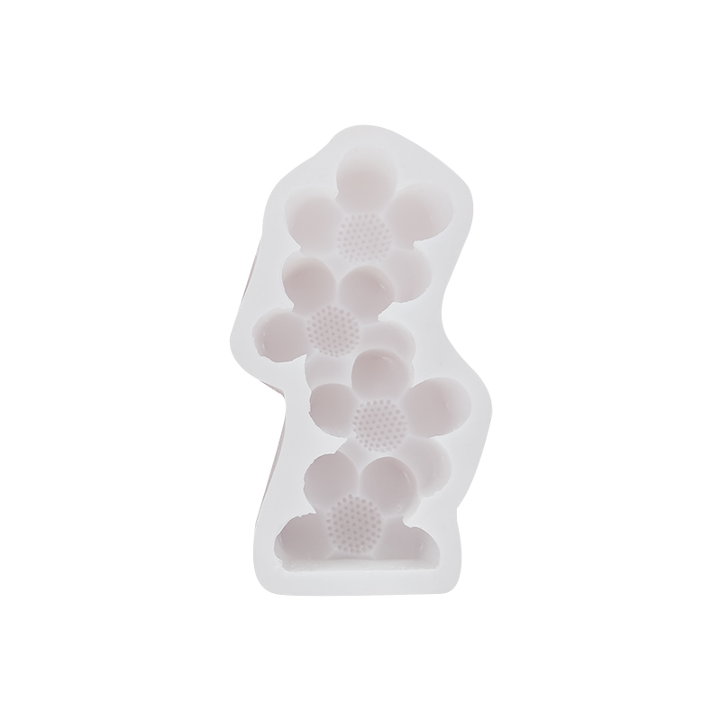 Molde de silicona con forma de corazón para fabricación de jabón, accesorio perfumado con forma de flor, Margarita, trébol de cuatro hojas, girasol, hecho a mano