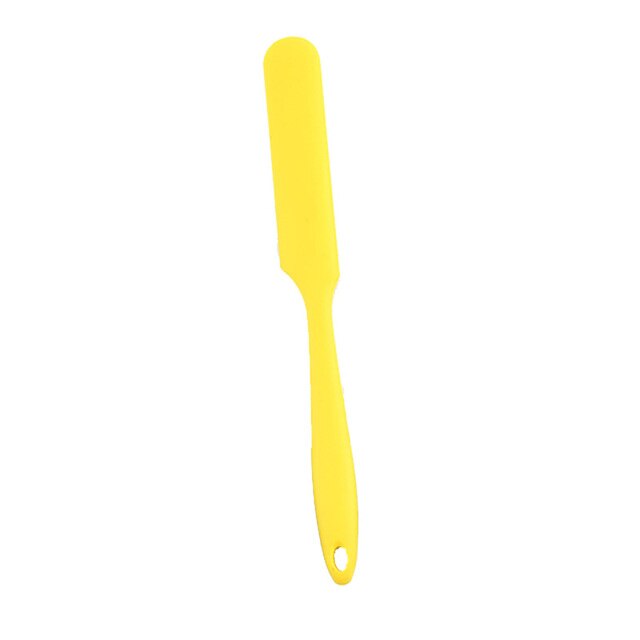 Spatule en Silicone résistant à la chaleur, antiadhésif, outil de pâtisserie, couteau à beurre, grattoir, outil de gâteau réutilisable, accessoires de cuisine: A-Yellow