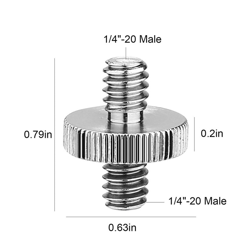 1/4 Inch tot 1/4 3/8 Inch Mannelijke Camera Schroef Mount Adapter Statief Schroef Adapter Binnendraad voor Camera Statief Monopod Ring Licht: zwarte kleur