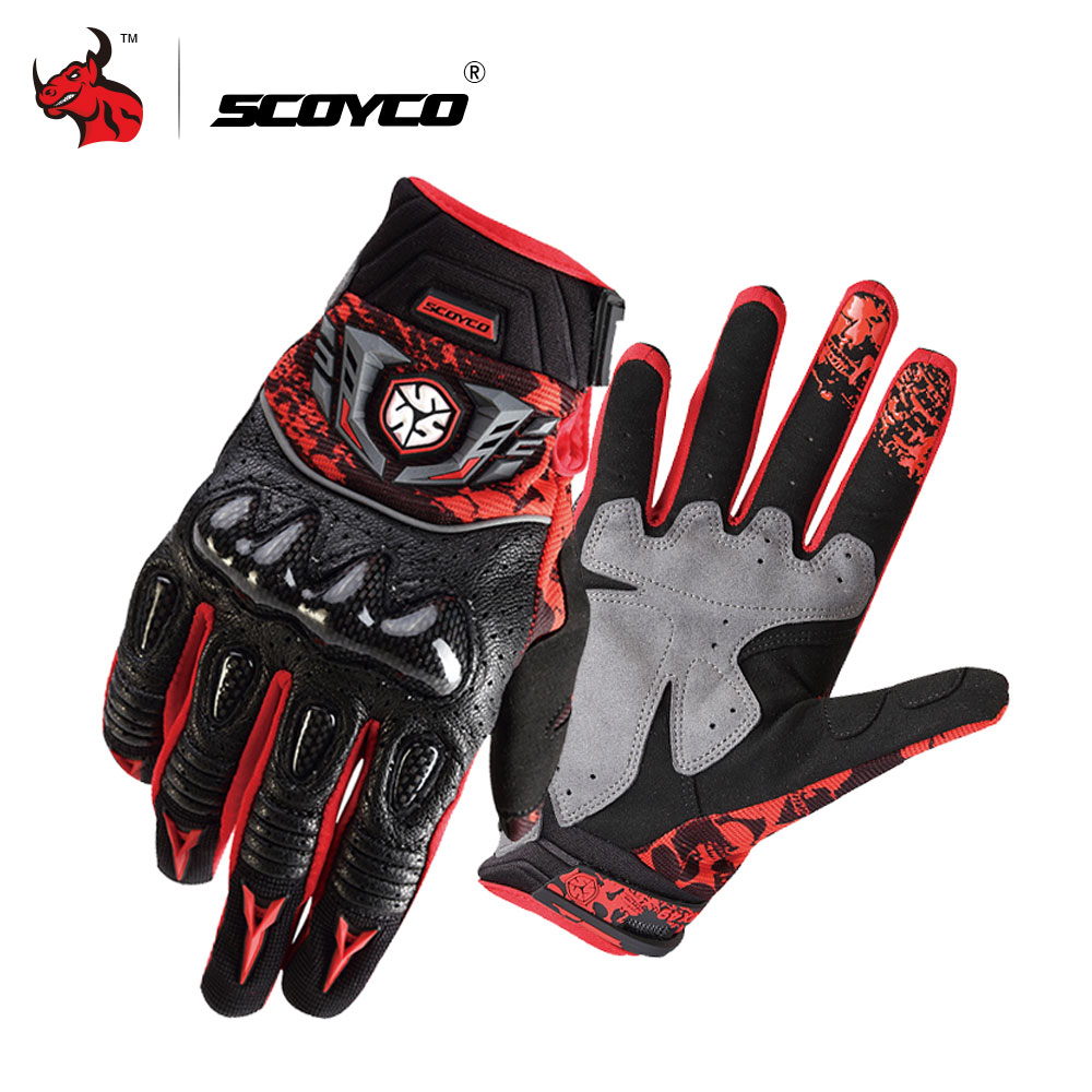 Scoyco Motorhandschoenen Ademend Wearable Lederen Moto Handschoenen Mannen Motor Guantes Luvas Moto Motocross Handschoenen