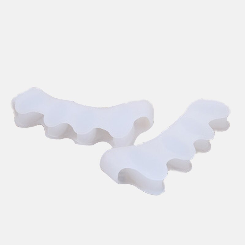 1pair Gel Toes Orthotics Hammer Toe Separators Stretchers Alignment Overlapping Orthopedic Shoes Useful Cushion Feet Care Insole: white