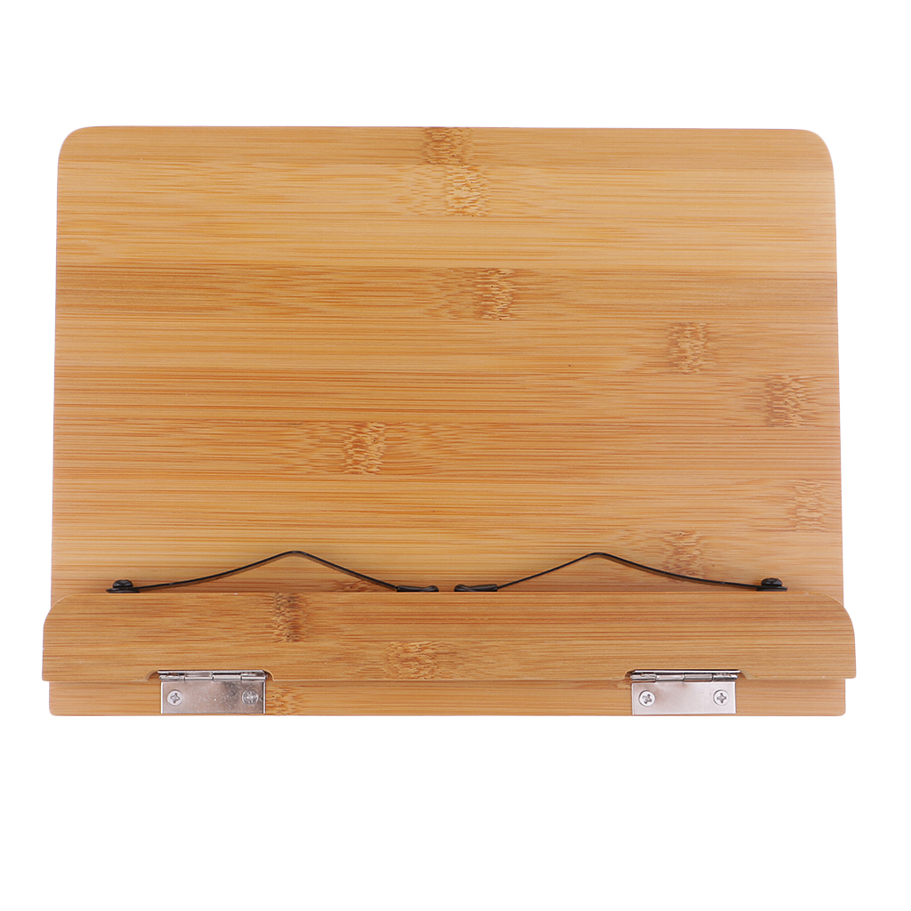 Portable Bamboo Book Stand Adjustable Document Stand Holder Wooden Bookrest for Book Reading Supplies Phone Holder