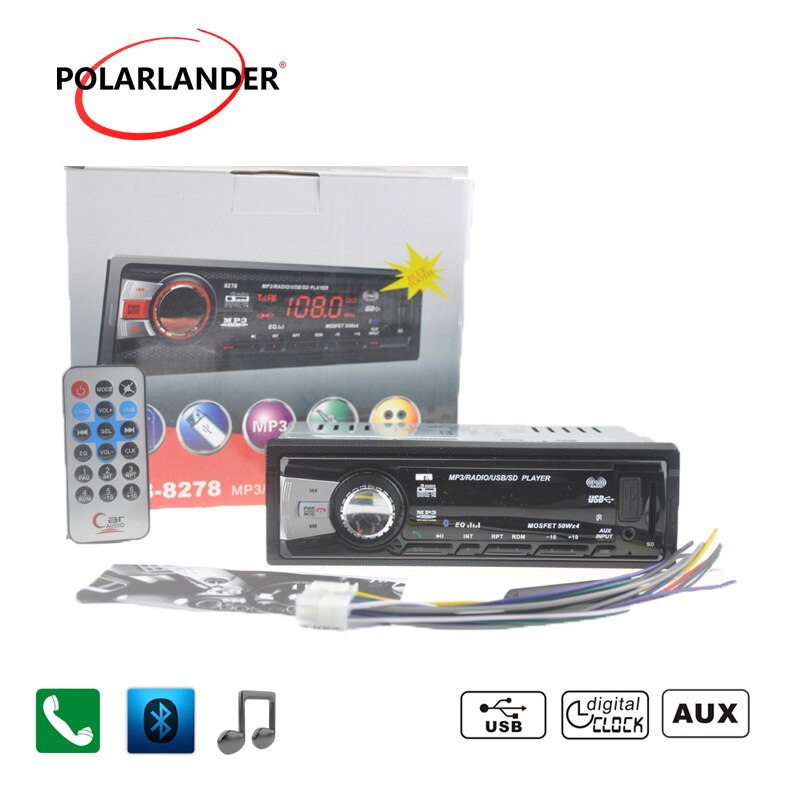radio cassette player 1 din 12V bluetooth handsfree car mp3 player radio stereo audio sd card/usb/AUX IN/answer Autoradio