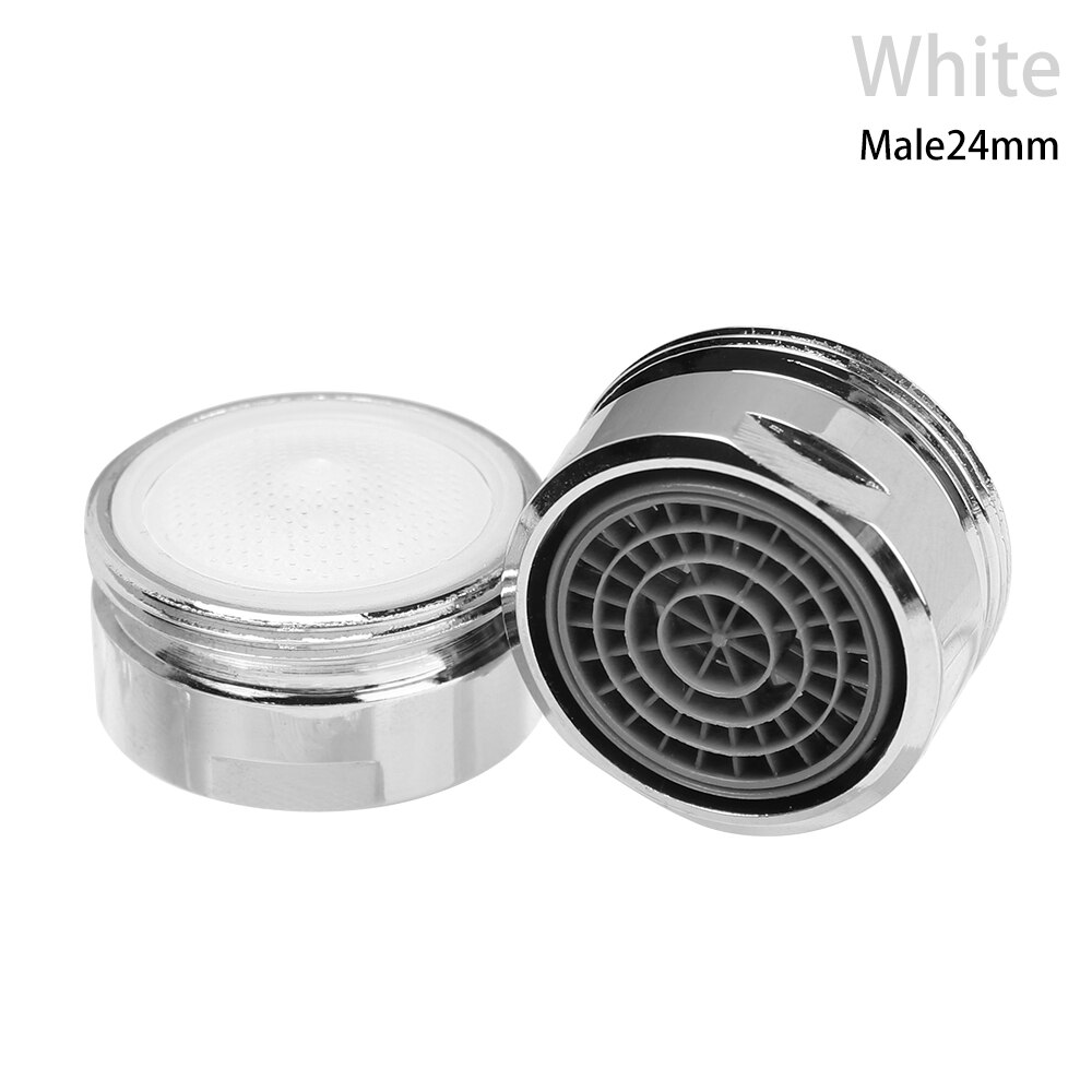 Badkamer Water Saving Tap Waterzuiveraar Filter Nozzle Water Filter Adapter Beluchter Diffuser Kraan Filter Nozzle Met Wasmachine: Male24mm	white