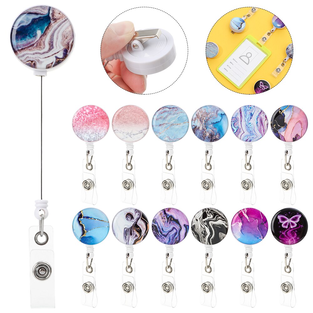 Porte-Badge rétractable d'infirmière, porte-Badge de nom d'infirmière, porte-carte d'identité drôle, pince pivotante, pour étiquette de nom de travail, fourniture de bureau, 1 pièce