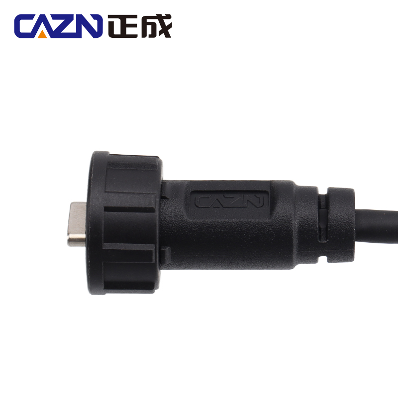 CAZN Waterproof USB C Type-C Cable Male to Male Overmolded Threaded-type Bayonet-type 5.0G 10.0G