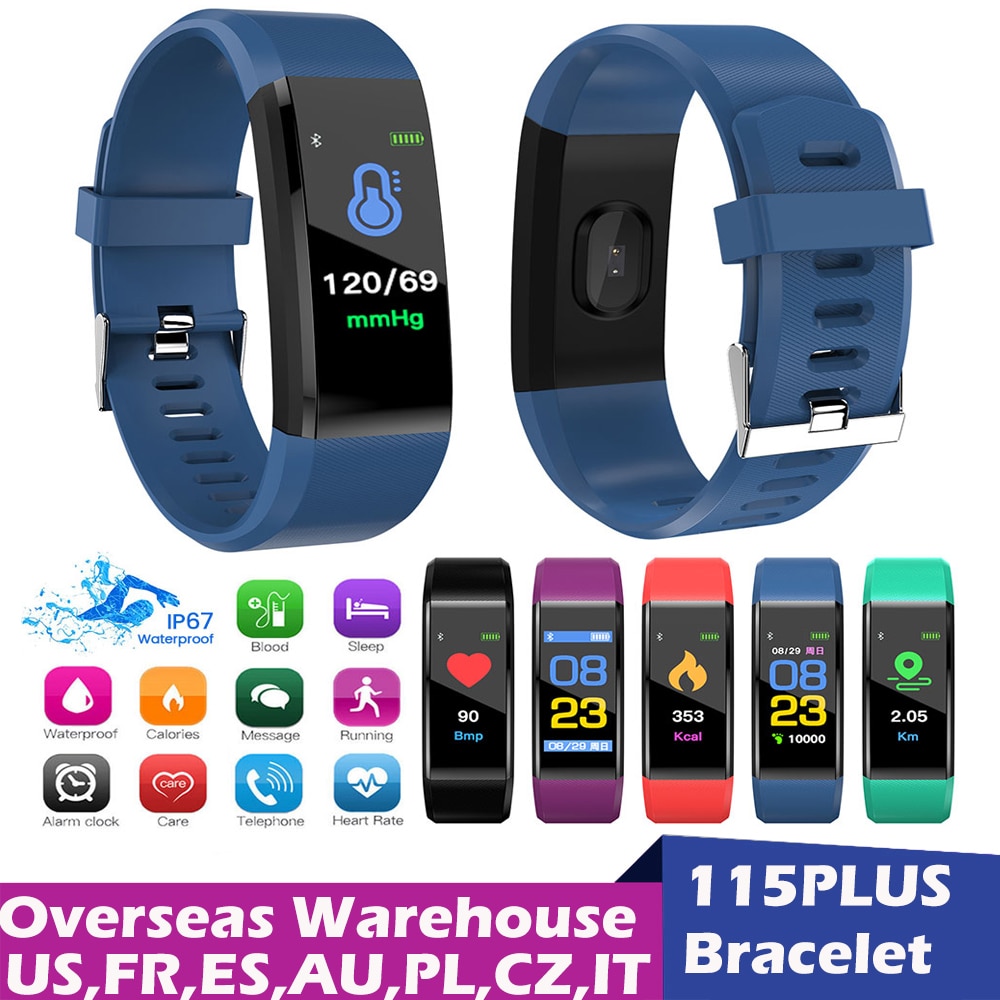 Fitness Tracker Sport Smart Horloge Met Bloeddruk Hartslag Armband Screen Smart Elektronica Armband Horloge