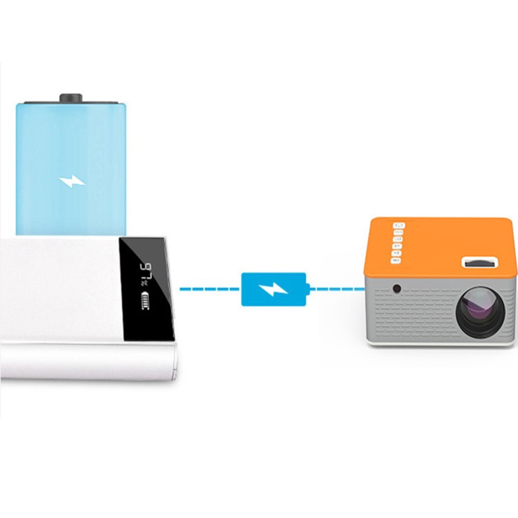 Uc28d mini draagbare en handige thuis mobiele telefoon projector handleiding oranje 1.8 inch lcd-scherm led projector