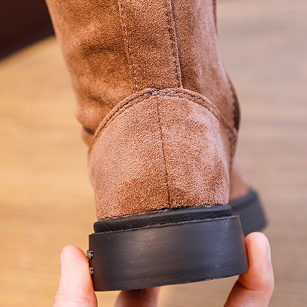 Kleinkind Baby Mädchen Solide Herde Stiefel Kleinkind Mädchen Mit Gürtel Lange draussen Schuhe Winter stiefel für mädchen freundlicher lässig stiefel