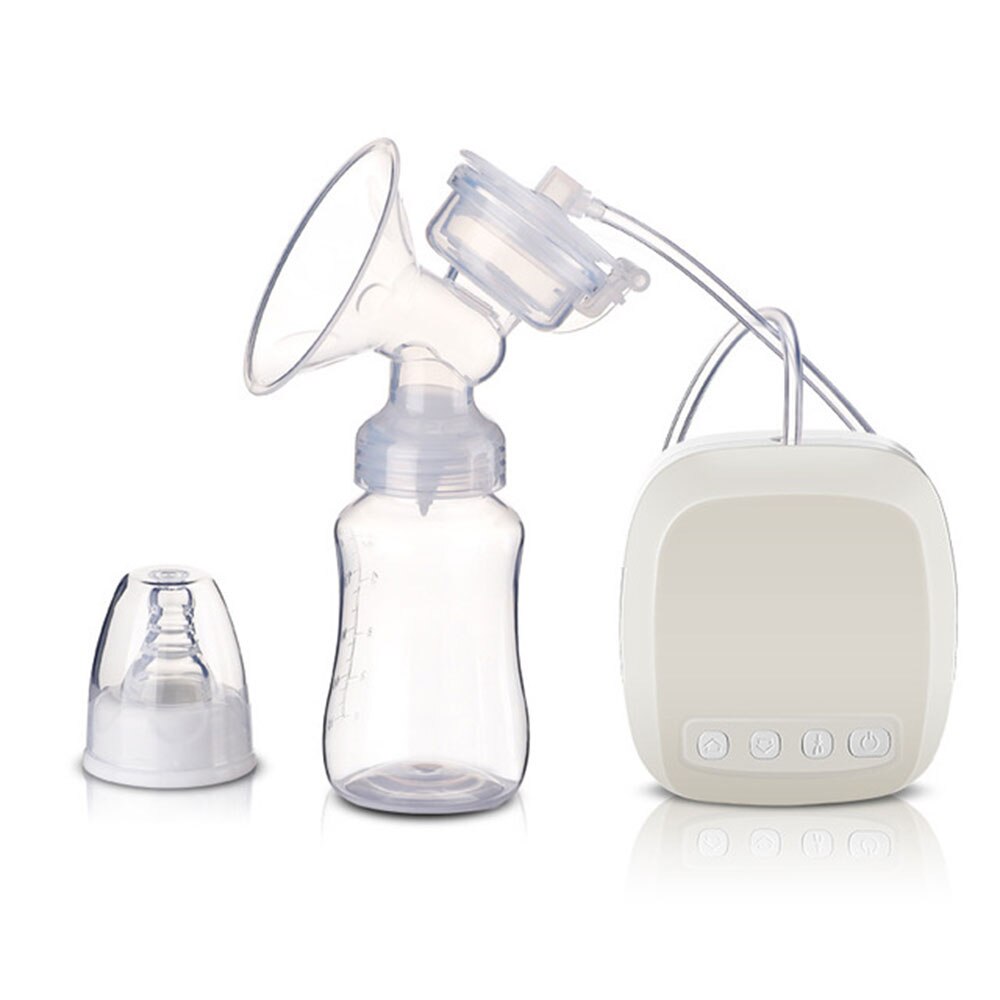 Elektrisk brystpumpe 150ml bærbar automatisk mælkebrystpumpe maternal pull mælkemaskine suge stor brystpumpe: Hvid