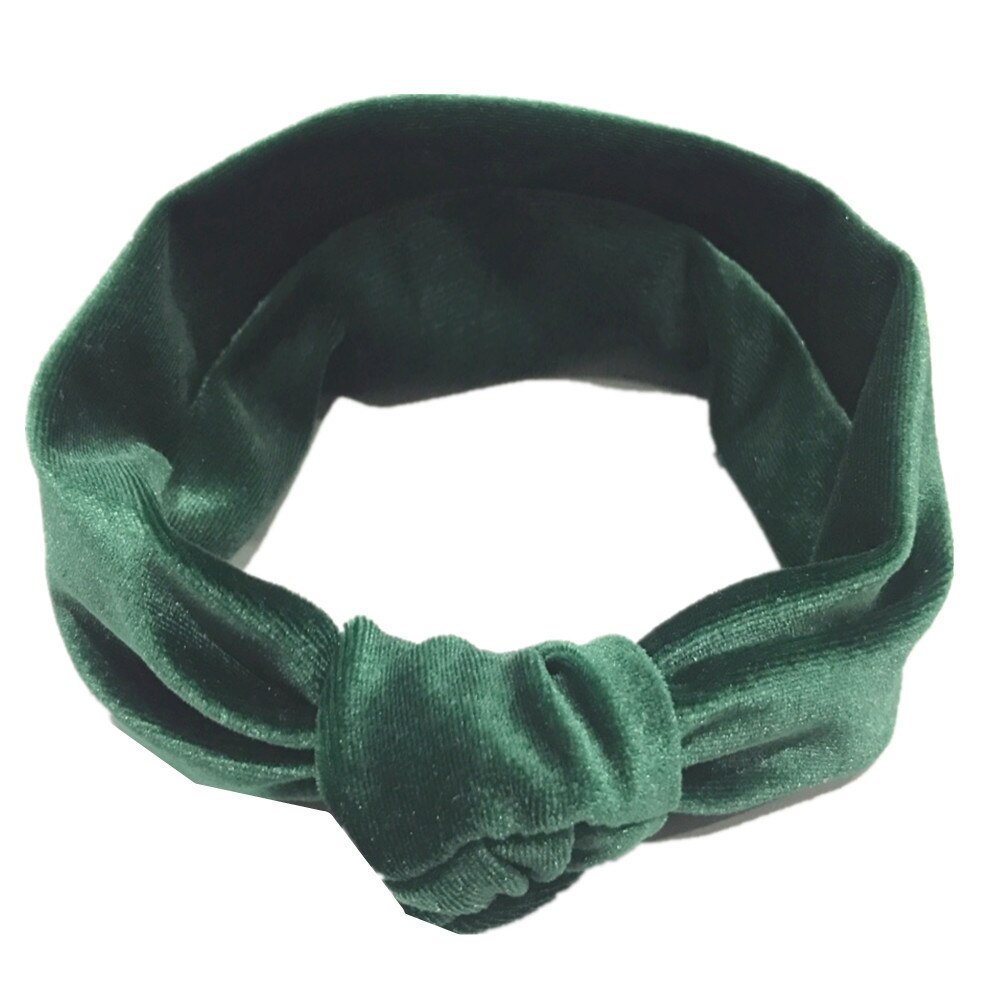 Baby strik hoofdband fluwelen kinderen meisjes haarbanden tulband voor meisjes hoofdbanden zomer bandeau bebé accessoires  b0068: B0068 groene