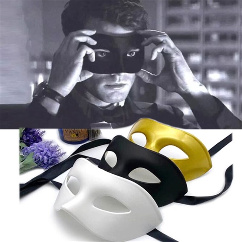 Máscara de baile de graduación para hombre y mujer, disfraz de de Halloween, accesorios de decoración de boda, Sexy, color blanco y negro