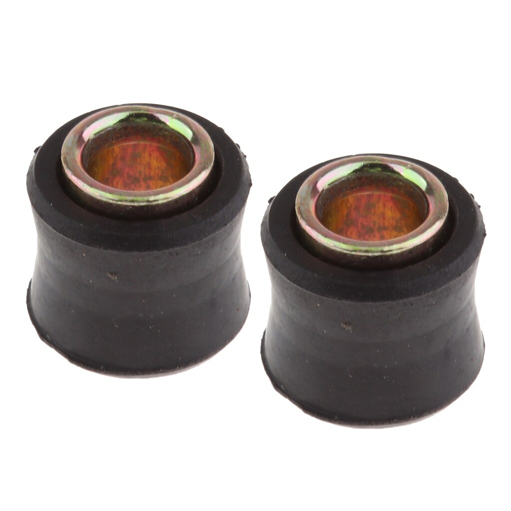 2x Black Motorcycle Shock Absorber Bushing Made Of Rubber And Metal, Replacement For The Old Or Defective Bush, Φ10mm