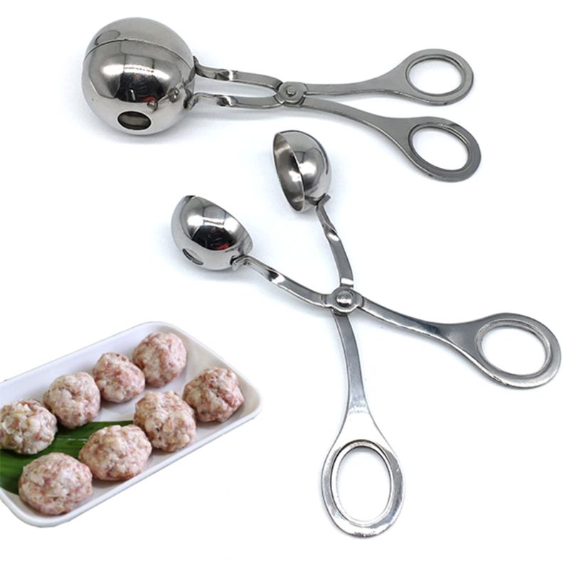 Fleisch Ballers,2Stck Edelstahl Ball Hersteller Keine-Stock Fleisch Baller Zange Kuchen Pop Hersteller Cookie Teig Scoop Zangen für