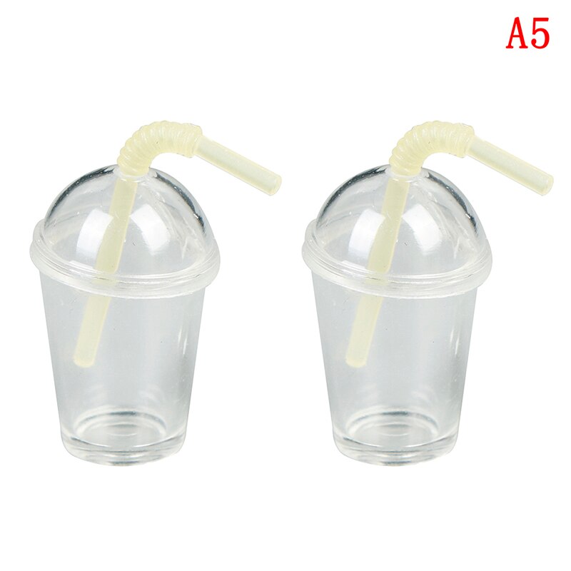 DIY Dollhouse Miniature A Bucket of Popcorn Toy Mini Cup with Dome Lid Popcorn Ice Cream Jewelry Accessory DIY Charms Cup