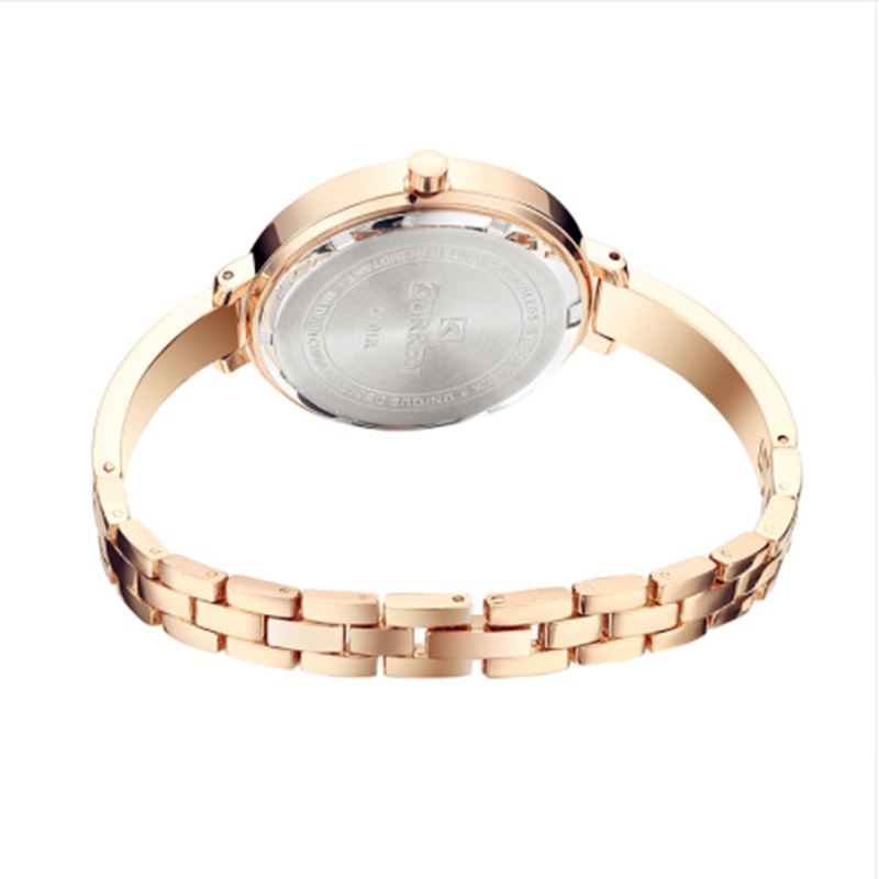 CURREN Gold Women Watches Stainless Steel Ultra thin Quartz Watch Woman Romantic Clock Women&#39;s Watches Montre Femme