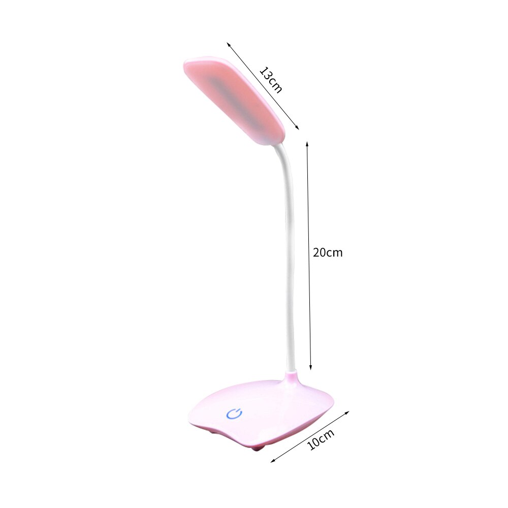 Usb oplaadbare led-bureaulamp, tafellamp met verstelbare intensiteit, leeslamp met aanraakschakelaar, bureaulampen, bureaulampen: Roze