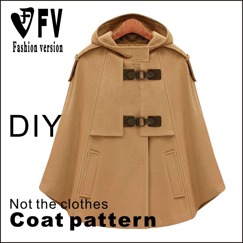 Ladies' hooded coat pattern garment cutting drawing structure pattern BFY-311