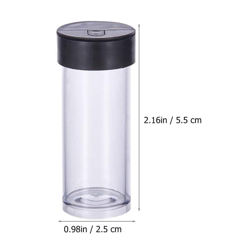 30/40 Pcs Transparent Tubes Beads Storage Container With Lid Empty Storage Tubes Cylinder Bead Storage Bottle Accessories: 40 PCS