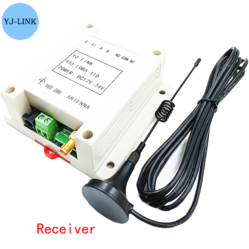 1CH 433MHz Lora Remote I/O Controller Wireless Transmission Point-to-Point Relay Switch Module: Light Grey