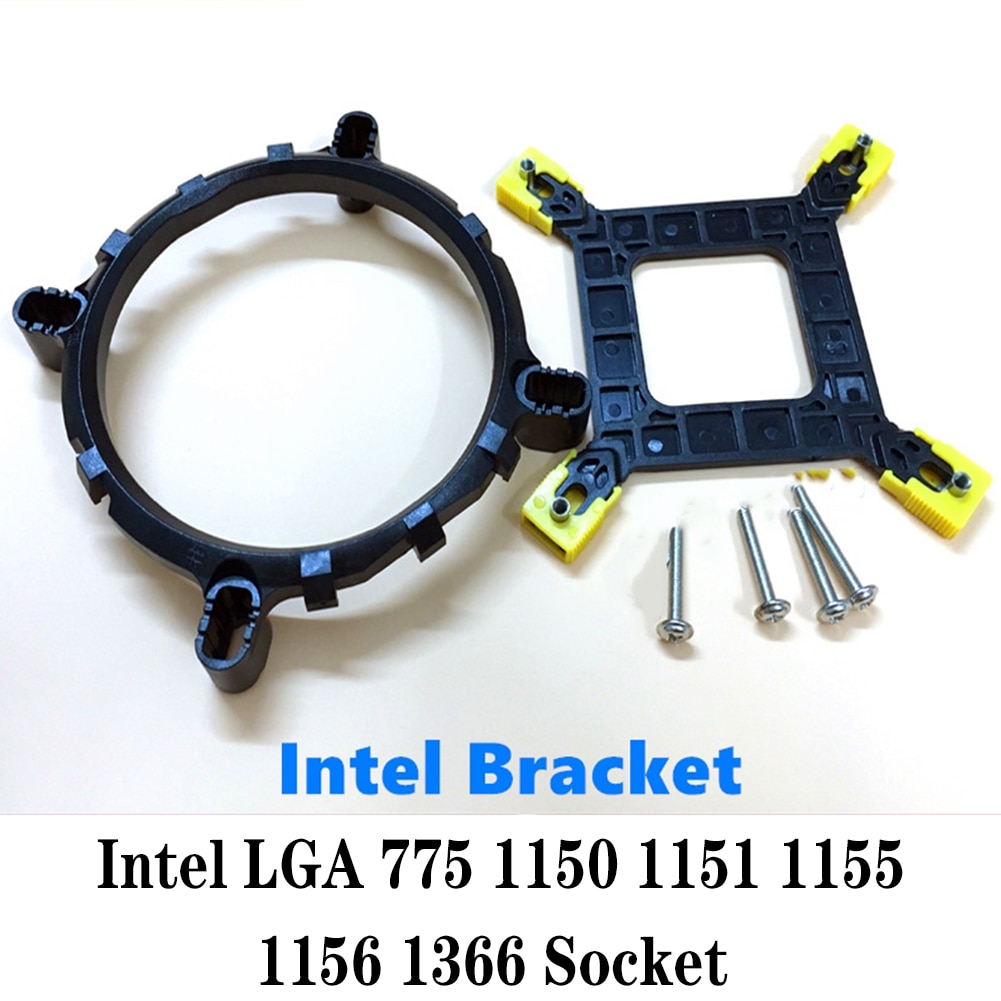 Piezas de ordenador, soporte de Base para enfriador de CPU y plano trasero para LGA 775, 1150, 1151, 1155, 1156, 1366, soporte para ventilador de refrigeración Intel