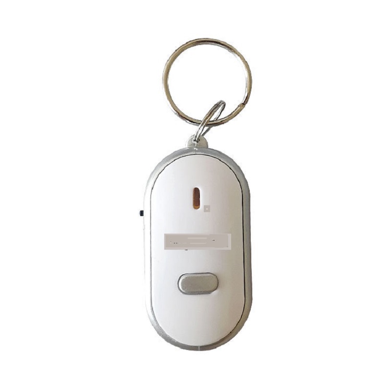 Détecteur de clé de sifflet LED, bip clignotant, alarme de contrôle du son, localisateur de clé Anti-perte avec porte-clés: Rouge