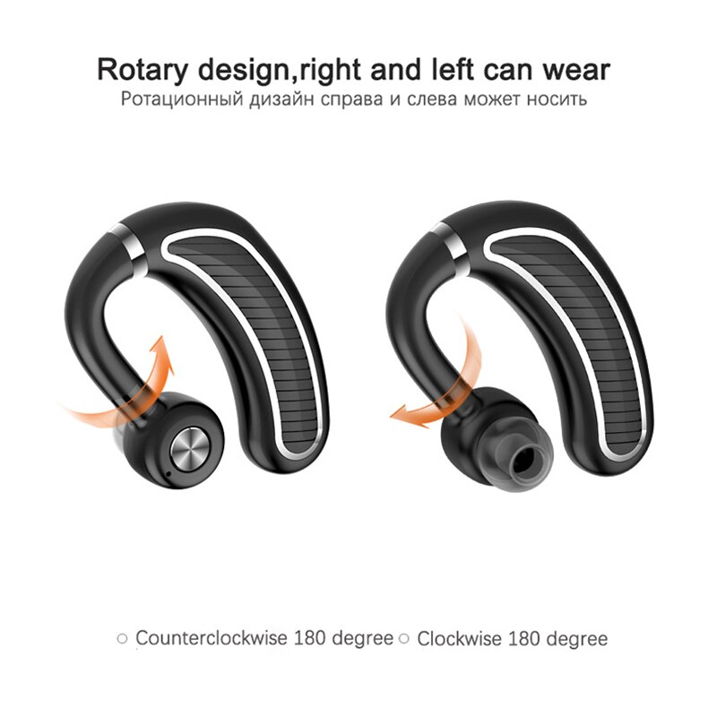 Bluetooth Oortelefoon Handsfree Draadloze Business Headset Sport Oortelefoon Met Microfoon Voor Driver Sport Iphone Smartphones