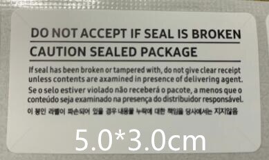 100 pçs/lote 5.2X3.0 3.5X4.7 CM Etiqueta Selo Adesivo Para Sam LG Telefone S20 S21 S22 Nota 20 tira da selagem da caixa do Pacote Navio Livre: Sam Model 2 White
