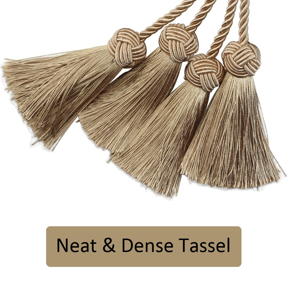 Curein – embrasses avec 2 glands à tête, Clips pour rideaux, attaches en corde, accessoires décoratifs pour la maison, 1 pièce
