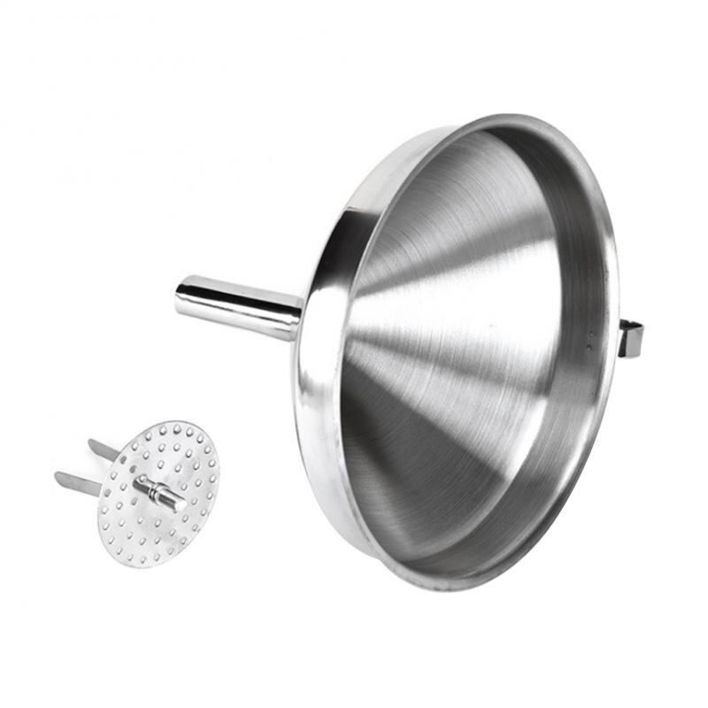 Multifonctionnel en acier inoxydable cuisine entonnoir filtre amovible et facile à nettoyer entonnoir accessoires de cuisine utile
