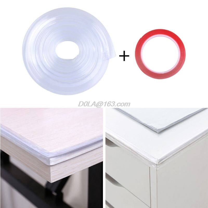 Baby Baby Veiligheid Hoek Bescherming Strip Guards 1M Transparant Tafel Rand Meubels Hoekbeschermers Soft Pvc Bumper