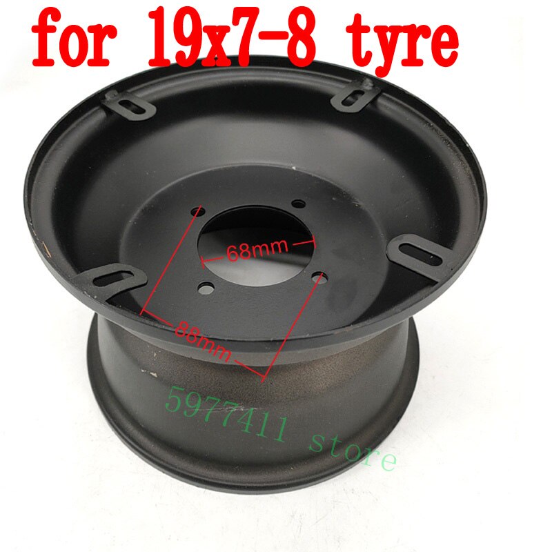 Neumático sin cámara para ATV go kart, rueda de hierro delantera y trasera de 8 pulgadas, 18x9.50-8, 19x7-8