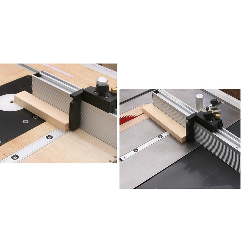 Miter Gauge Table Saw Router Angle Miter Gauge Guide Aluminium Fence Profile 450/600/800mm with Flip Stop for Woodworking Tools