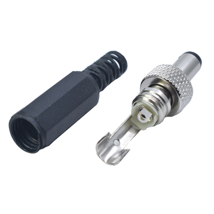 1 pz spina di alimentazione cc 5.5*2.1MM 5.5*2.5MM 5.5x2.1 5.5x2.5 spina di saldatura fai-da-te connettore adattatore Jack spina di ricarica porta di alimentazione con dado