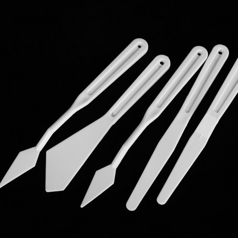 24 Pcs 6 Styles Oil Painting Knife Set Plastic Oil Painting Shovels Oil Painting Scrapers Art Painting Supplies