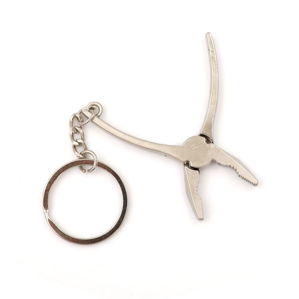 2pcs Mini Vise Tool Pliers Keyring Keychain Metal Adjustable Unisex 12*2.5cm