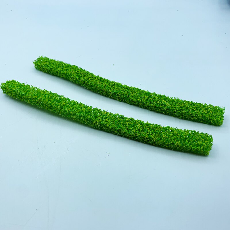 2Pcs Struik Strips Groen Zand Tafel Miniatuur Model Simulatie Diy Materialen Gras Hek Voor Outdoor Indoor Building Diorama: 2PCS Yellow Green